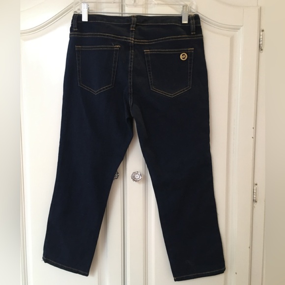 Michael Kors Dark Blue Cropped Jeans - Picture 3 of 11